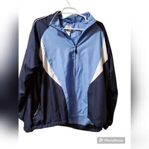 Afi sport jacket women's size xl blue lightweight zip retro athleisure hip hop
